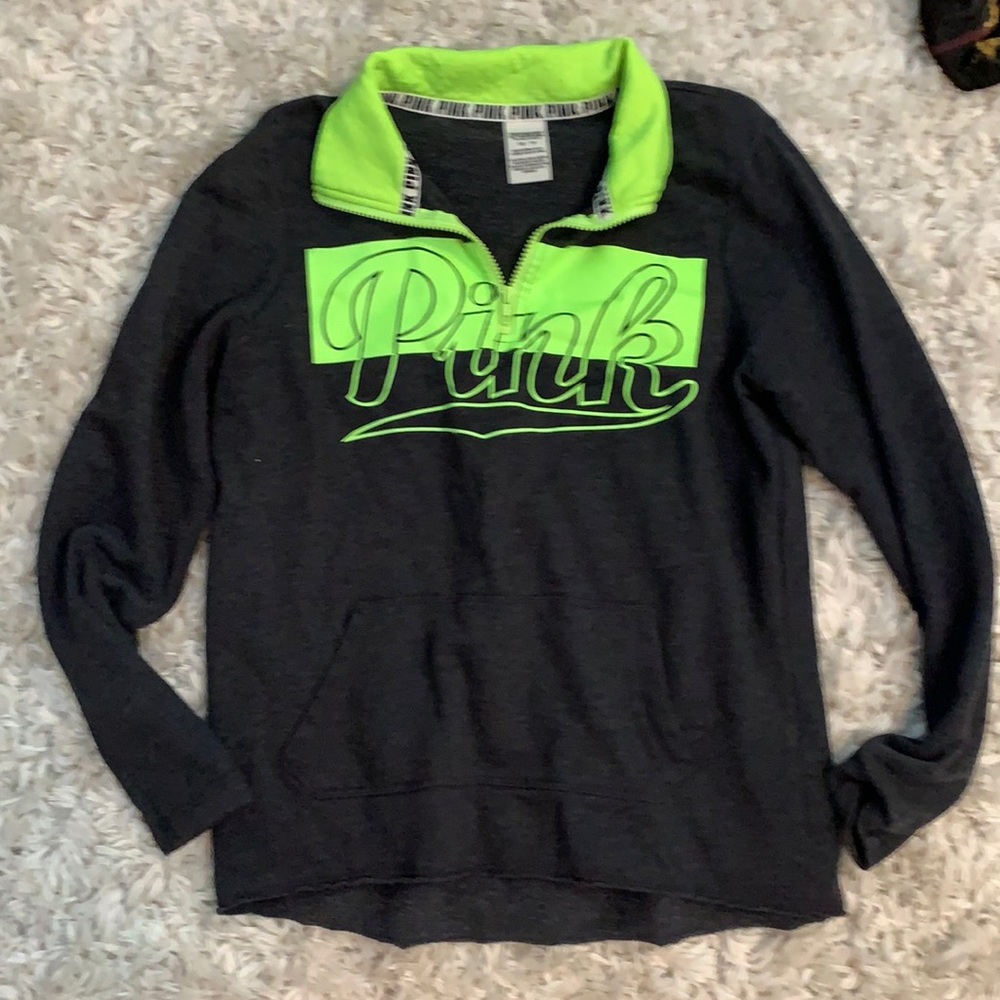 Pink Quarter Zip Sweatshirt
